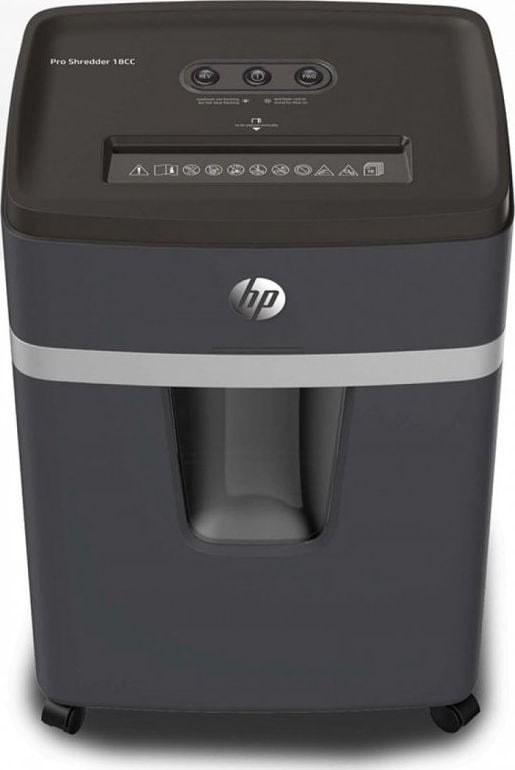 Distrugator de documente HP Pro Shredder 18CC 18 coli, cross cut (4 x 35mm), nivel securitate 4