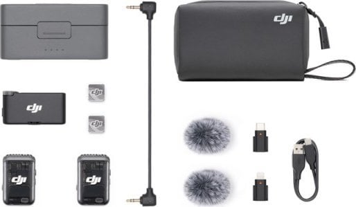 DJI System mikrofonów DJI Mic 2 2TX + 1RX bezprzewodowych + etui ładujące 3250 mAh