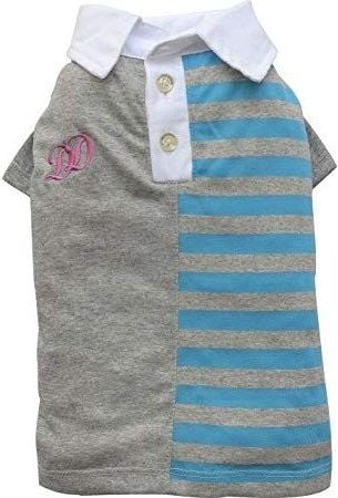 Tricou polo DoggyDolly gri-albastru S