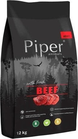 Dolina Noteci DOLINA NOTECI Piper Animale cu carne de vita 12 kg, hrana uscata pentru caini