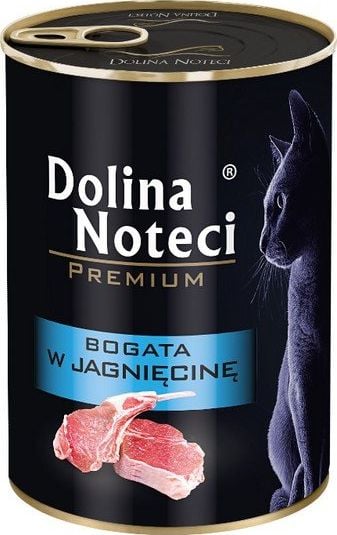 Conserva pentru pisici Dolina Noteci, Premium, 400 g, Aroma de vita/miel