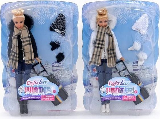 Doll în haine de iarnă, cu o valiza 29cm (499393)