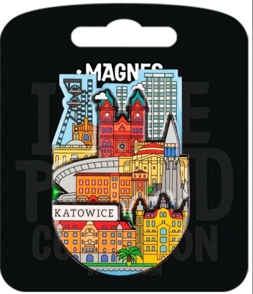 Domnul Dragon Magnet Iubesc Polonia Katowice ILP-MAG-C-KAT-05