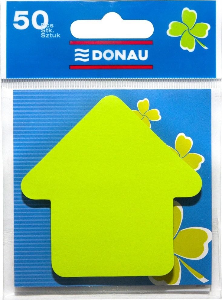 Donau Bloc adeziv DONAU, 1x50 cartonașe, săgeată, pandantiv, verde