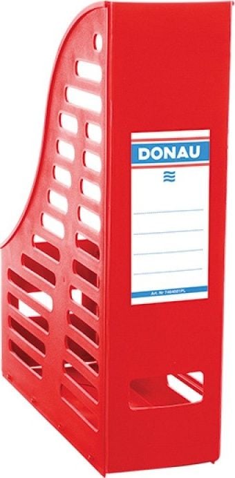 Suporturi documente - Donau Container ajurat pentru documente DONAU, PP, A4, pliabil, rosu