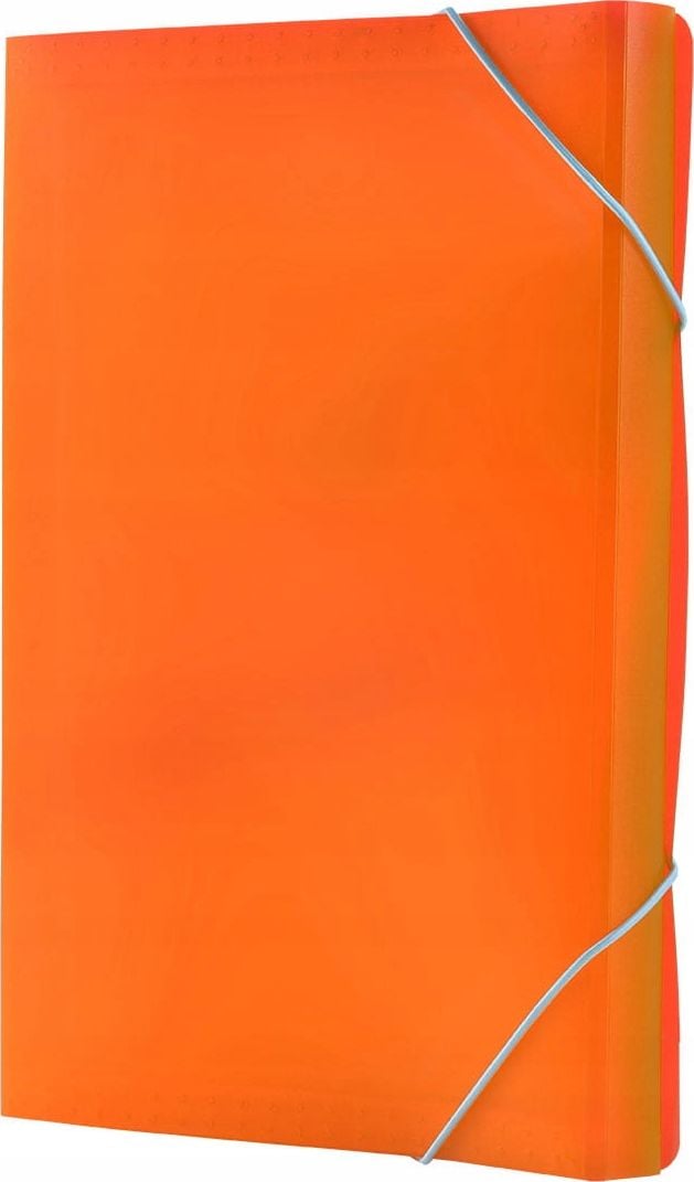 Dosar acordeon Tetis PP cu elastic de colt (13) A4 portocaliu TETIS