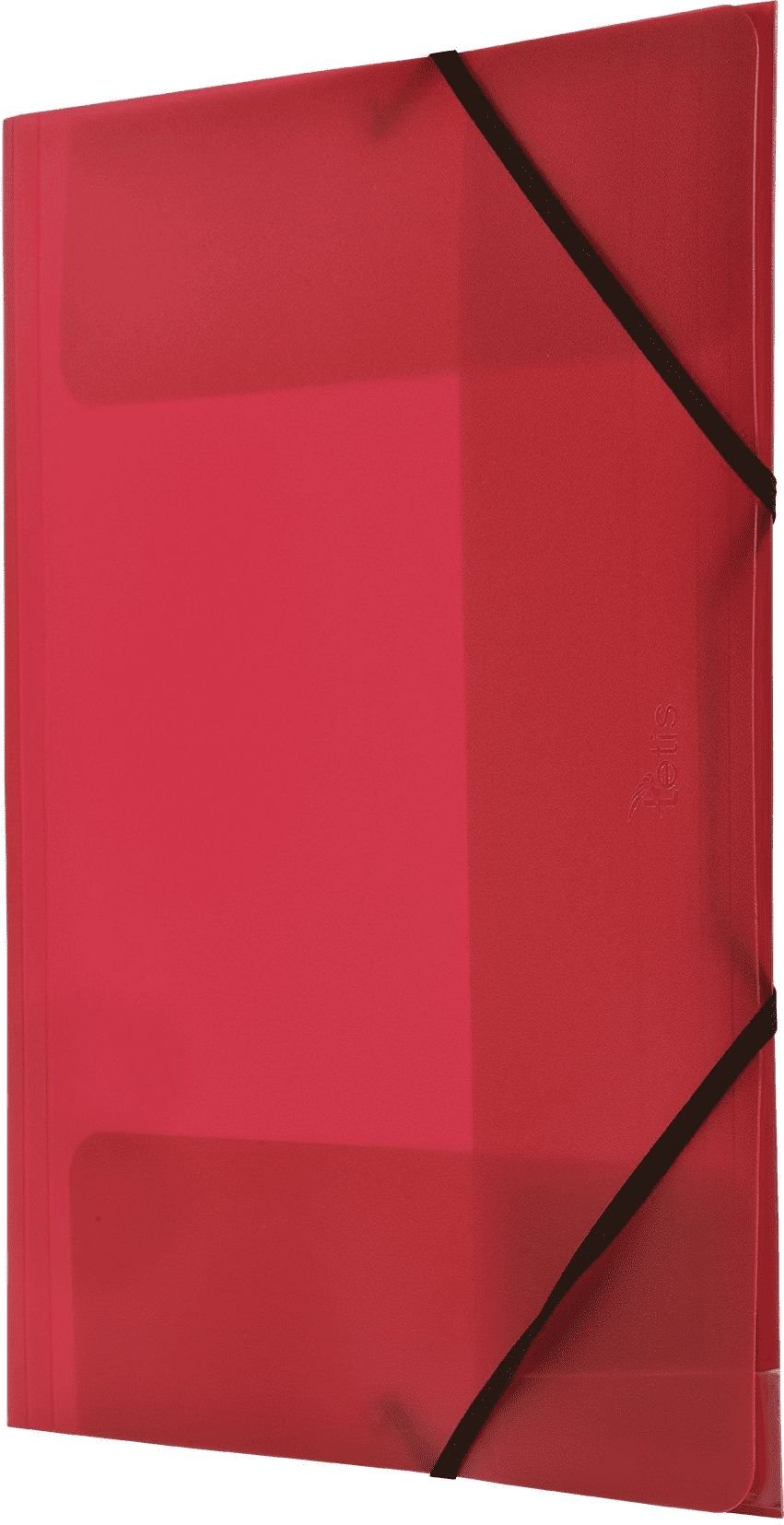 Dosar Tetis PP cu radieră de colț A4 roșie