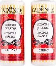 DP Craft CADENCE Crocodile Cracking Medium 1x2 Trepte - Alb, 70+70 ml Dalprint