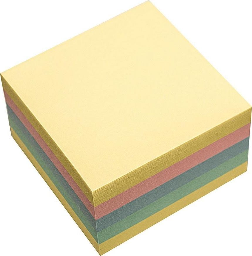 Cub notite adezive D.Rect Office, 75 x 75 mm, culori pastelate