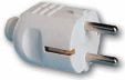 Drept conector 10 / 16A 2P + UNI-Schuko IP20 negru (08295)