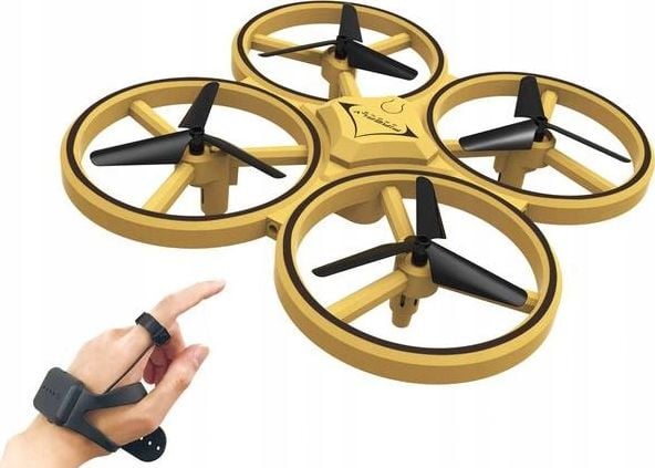 Drone - Drona OZN interior/exterior, Controlat prin gesturi, Rotire 360 grade, Leduri incorporate