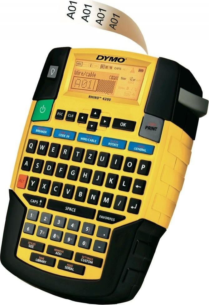 Imprimante termice - Aparat etichetat industrial Dymo Rhino 4200 kit cu servieta, QWERTY, S01852996, 1852996