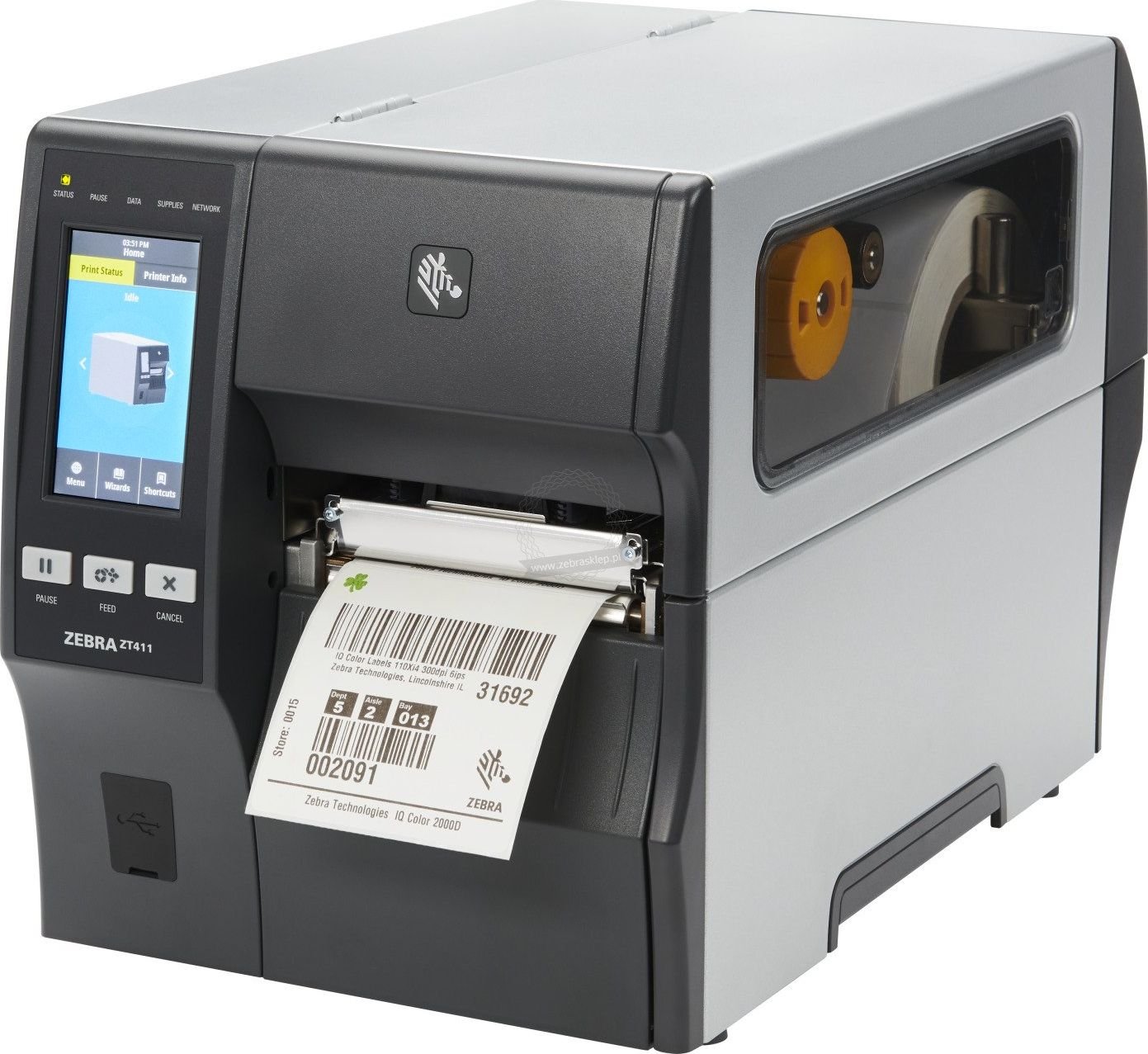 Imprimante termice - Imprimantă de etichete cu transfer termic ZT411 semi-industrială Zebra (ZT41143-T2E0000Z)