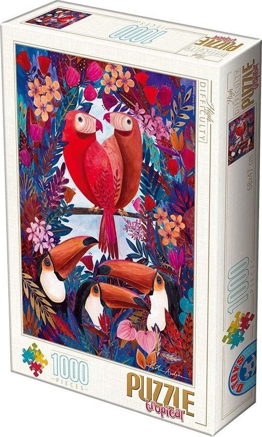 D-Toys Puzzle 1000 Andrea Kurti, Papagali