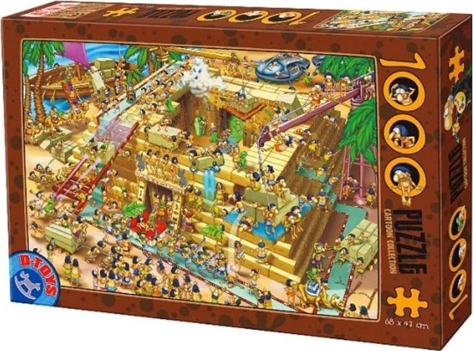 D-Toys Puzzle 1000 Nebunia construirii Piramidelor din Giza