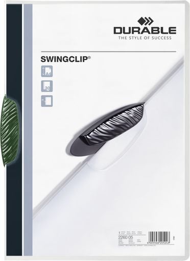 Fișier durabil Swingclip Clip A4 / 30 coli verde