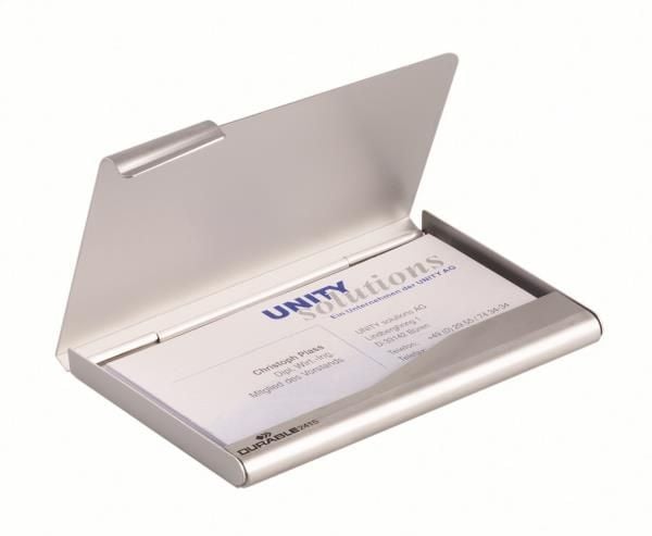 Suporturi carti de vizita - Durable Wizytownik srebrny metalowy (241523)