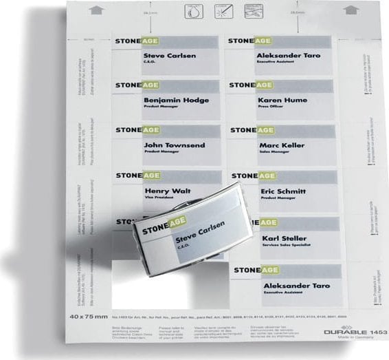 Durable WKŁADY DO IDENTYFIKATORÓW DURABLE BADGEMAKER 40x75mm 20szt.
