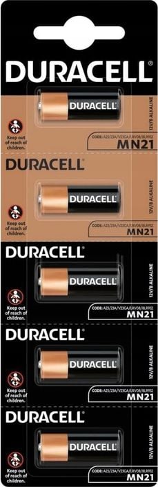 Baterii, acumulatori si incarcatoare - Set 5 baterii Duracell MN21/A23 Alkaline 12V