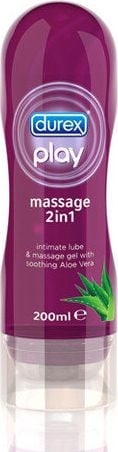 Durex Masažo aliejus ir lubrikantas 2 în 1 `Play Massage` Durex 200 ml