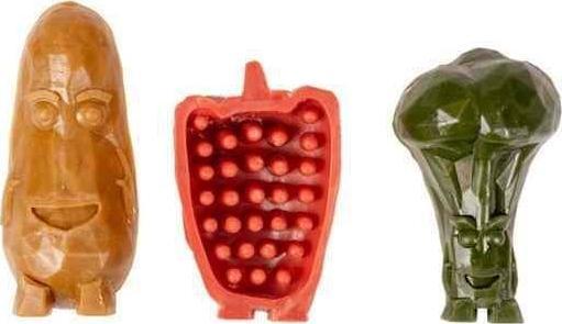 Duvo+ Garden Bites Veggie Friends Large 11cm Vegetable Tooth Cleaner Pachet de 6 buc.