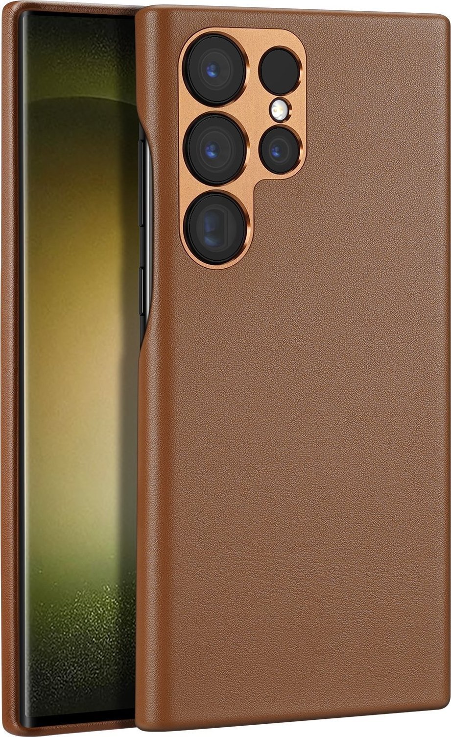 Dux Ducis Dux Ducis Grit etui Samsung Galaxy S23 Ultra elegancki pokrowiec ze sztucznej skóry MagSafe brązowe