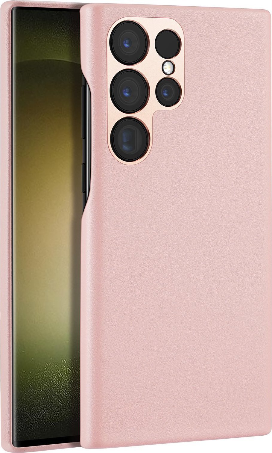 Dux Ducis Dux Ducis Grit etui Samsung Galaxy S23 Ultra elegancki pokrowiec ze sztucznej skóry MagSafe różowe