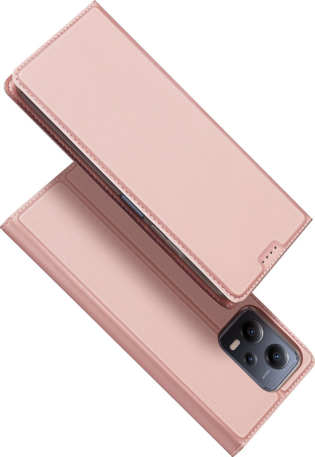 Dux Ducis Dux Ducis Skin Pro etui do Xiaomi Redmi Note 12 5G / Poco X5 5G pokrowiec z klapką portfel na kartę podstawka różowe