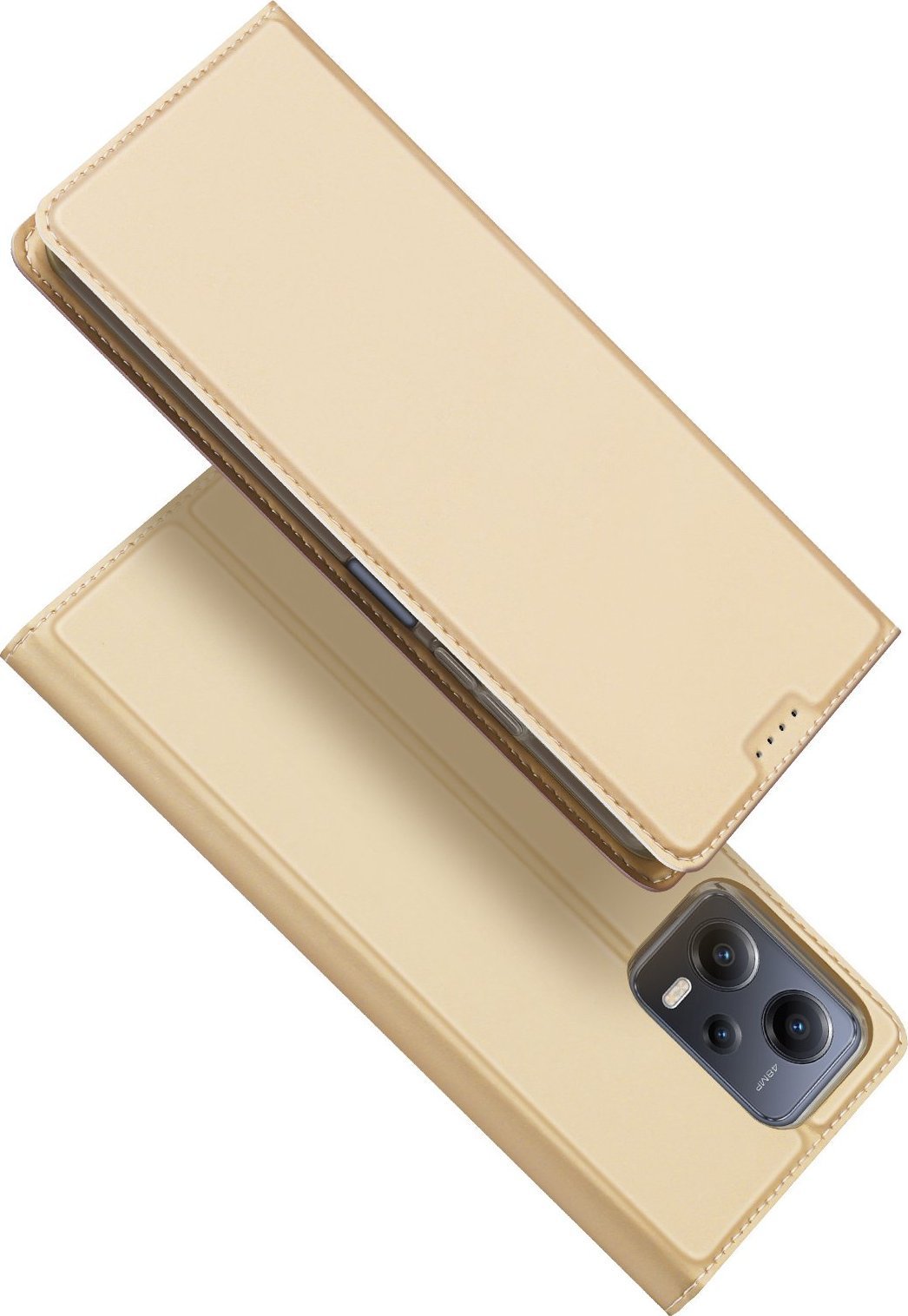 Dux Ducis Dux Ducis Skin Pro etui do Xiaomi Redmi Note 12 Pro+ pokrowiec z klapką portfel na kartę podstawka złote