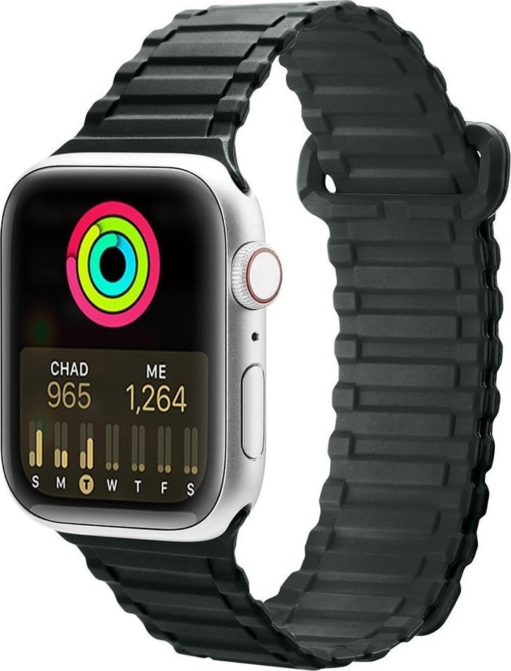 Dux Ducis Dux Ducis Strap (Armor Version) pasek Apple Watch Ultra, SE, 8, 7, 6, 5, 4, 3, 2, 1 (49, 45, 44, 42 mm) silikonowa magnetyczna opaska bransoleta zielony