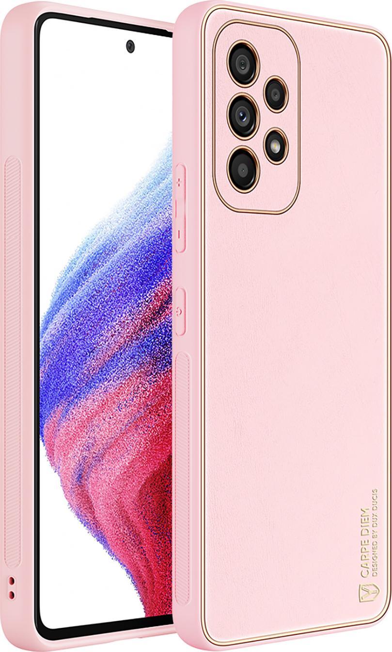 DUX DUCIS Husa eleganta Dux Ducis Yolo din piele ecologica pentru Samsung Galaxy A53 5G roz