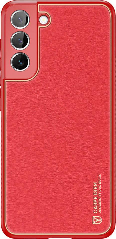 Dux Ducis Husa eleganta Dux Ducis Yolo din piele ecologica pentru Samsung Galaxy S22 rosie
