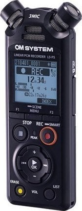 Reportofoane - Olympus Olympus Linear PCM Recorder LS-P5 reîncărcabil, conexiune microfon, stereo, FLAC / PCM (WAV) / MP3, negru, redare MP3, 59 ore 35 min