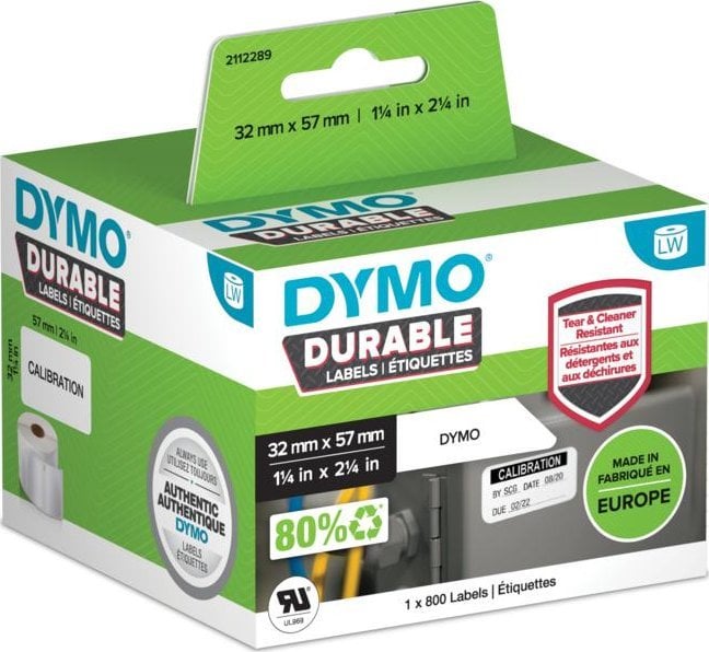 Dymo DYMO Etiketten Kunststoff weiss