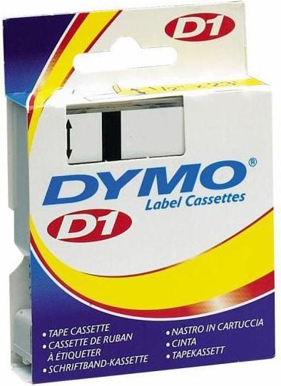 Banda laminata Dymo D1 DY53713 24mm, Negru/Alb