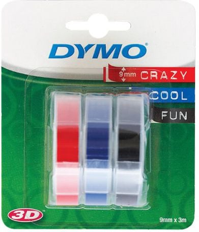 Etichete plastic embosabile DYMO Omega, 9mmx3m, asortat, 3buc/set, S0847750