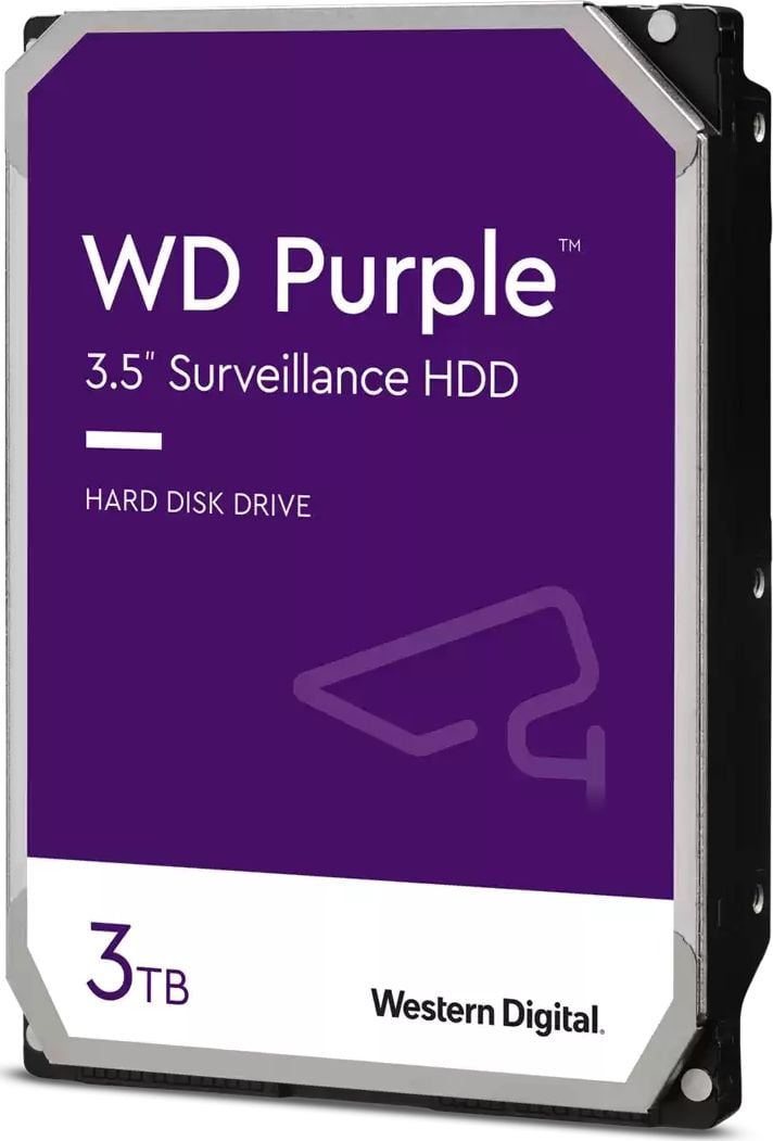 Hard Disk-uri server - HDD WD New Purple, 3TB, SATA III, 3.5”, 64MB