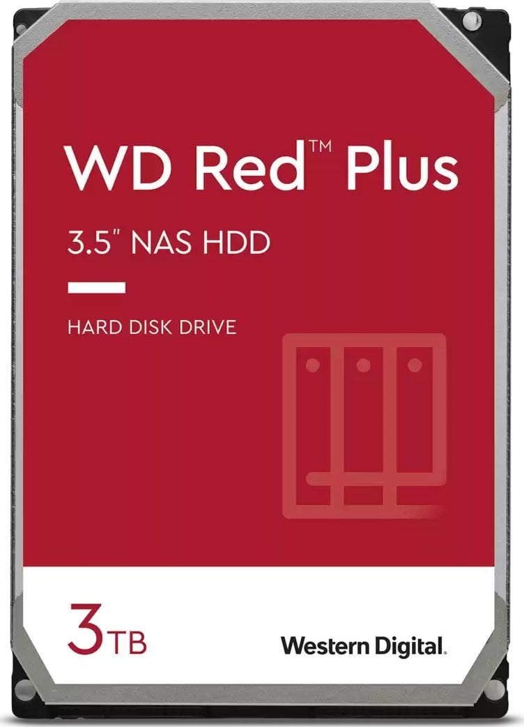 Hard Disk-uri server - Unitate server WD Red Plus de 3TB, 3,5 inchi SATA III (6Gbps) (WD30EFPX)