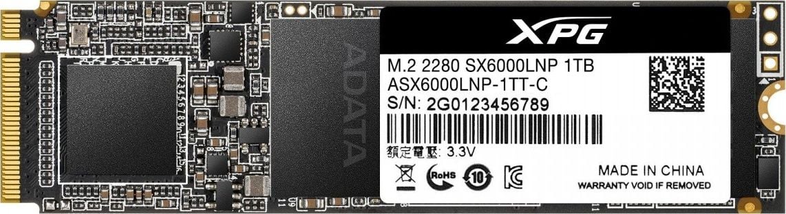 Dysk SSD ADATA XPG SX6000 Lite 1TB M.2 2280 PCI-E x4 Gen3 NVMe (ASX6000LNP-1TT-C)