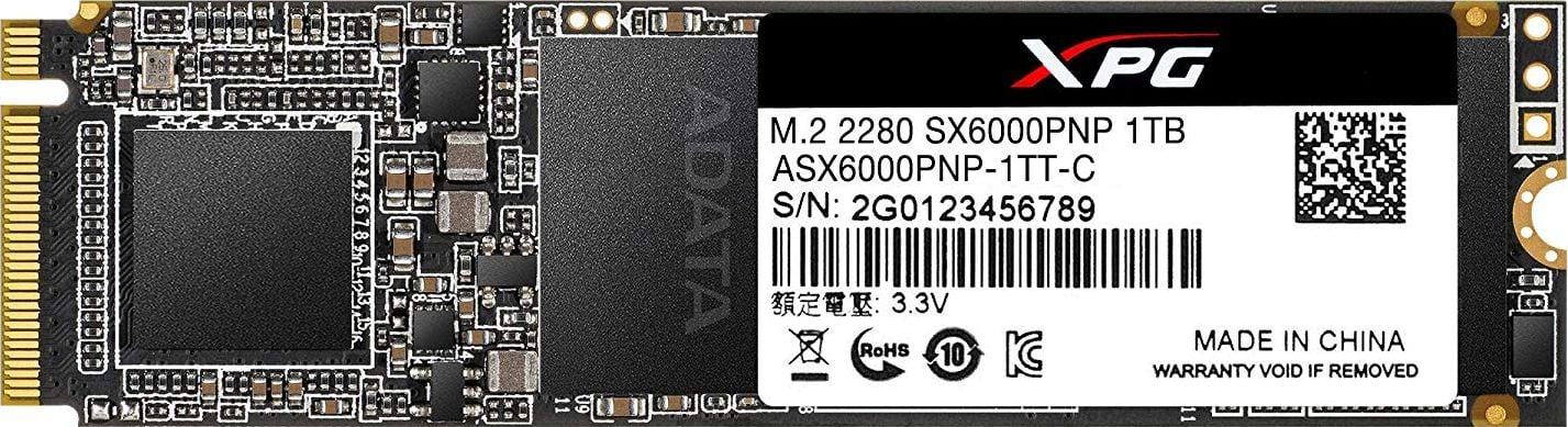 ADATA SSD XPG SX6000 Pro 1TB M.2 2280 PCI-E x4 Gen3 NVMe (ASX6000PNP-1TT-C)