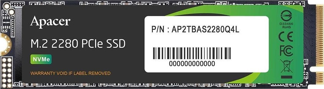Dysk SSD Apacer AS2280Q4L 512GB M.2 2280 PCI-E x4 Gen4 NVMe (AP512GAS2280Q4L-1)