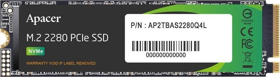 Dysk SSD Apacer Dysk SSD Apacer AS2280Q4L 2TB M.2 PCIe Gen4x4 2280 (3600/2800 MB/s) 3D NAND