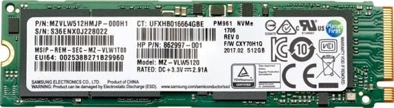 Dysk SSD HP 1 TB M.2 2280 PCI-E x4 Gen3 NVMe (6SK99AA)