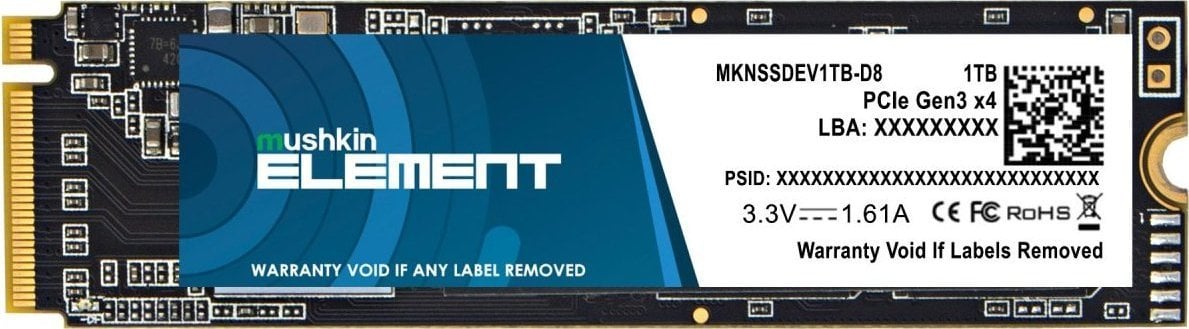 Dysk SSD Mushkin Mushkin Element M.2 1 TB PCI Express 3.0 3D NAND NVMe