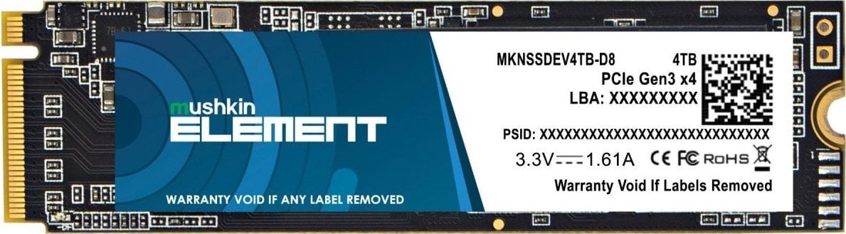 Dysk SSD Mushkin Mushkin Element NVMe SSD, PCIe 3.0 M.2 Typ 2280 - 4 TB