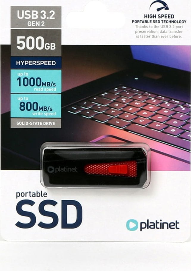 Dysk SSD Platinet PLATINET PMFSSD500 przenośny dysk, pendrive500GB USB 3.2