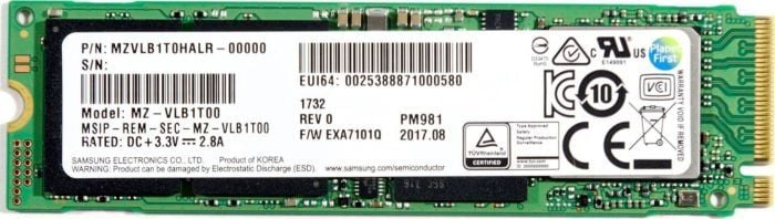 Dysk SSD Samsung PM981a 1 TB M.2 2280 PCI-E x4 Gen3 NVMe (MZVLB1T0HBLR)