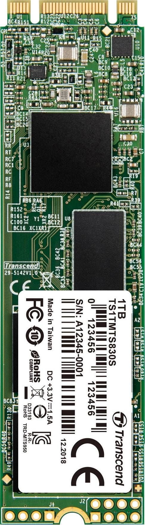 Dysk SSD Transcend 830S 1TB M.2 2280 SATA III (TS1TMTS830S)