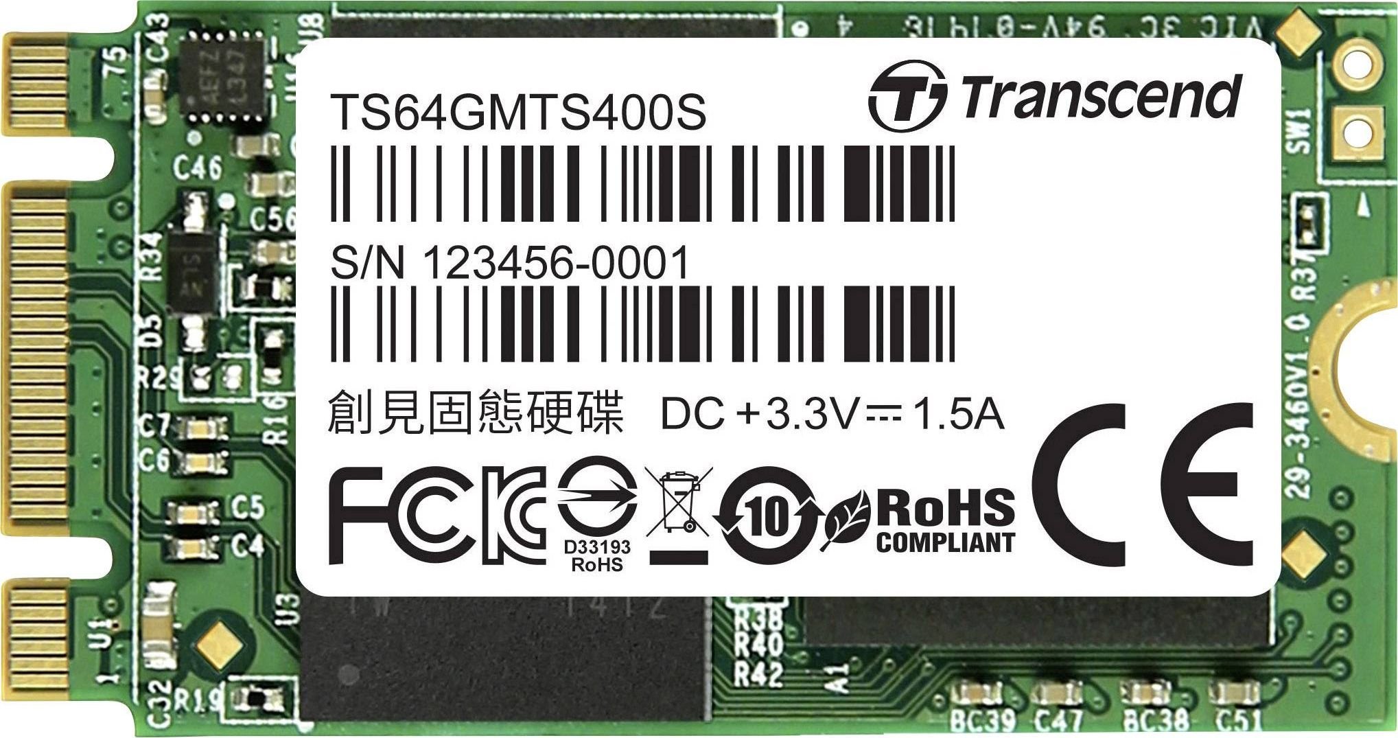 SSD Transcend MTS400 64GB M.2 2242 SATA III (TS64GMTS400S)