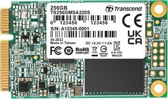 Dysk SSD Transcend SSD 256GB Transcend MSA220S mSATA 3D NAND, SATA3